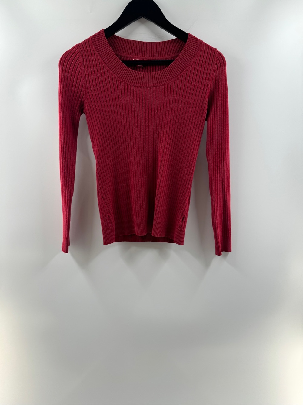 Merona Red Ribbed Scoop Neck Sweater – Women's Medium